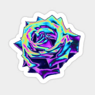 Electric Violet Holo Rose Sticker